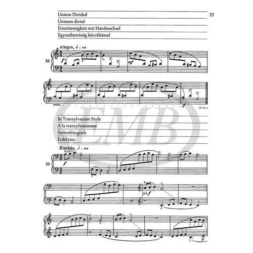 Bartók Béla: Mikrokozmosz zongorára 2. – kotta