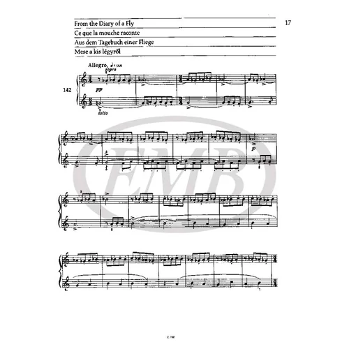 Bartók Béla: Mikrokozmosz zongorára 6. – kotta