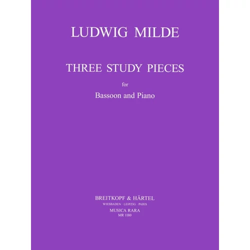 Ludwig Milde: Three study pieces for bassoon and piano