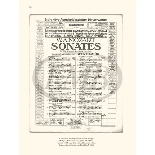 Mozart, Wolfgang Amadeus: Szonáták 1. – kotta