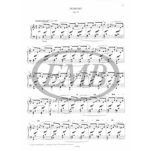 Schumann, Robert: Hits & Rarities zongorára – kotta