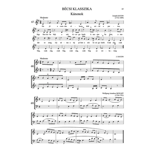 Zenei készségfejlesztő feladatgyűjtemény 3. – Bécsi klasszikus kánonok
