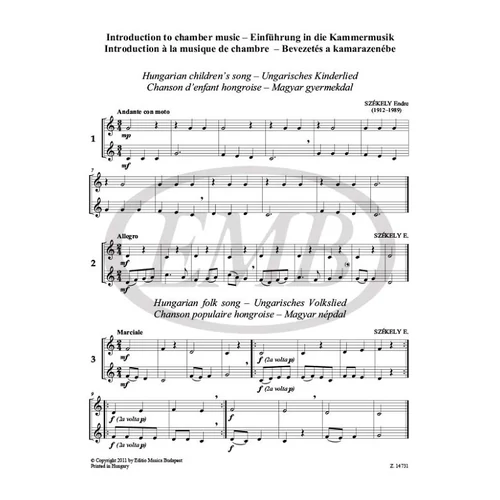 Perényi Péter: Trombitaduók kezdők számára – kotta