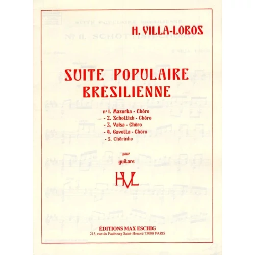 Villa-Lobos: SUITE POP. N 2 GUITARE kotta