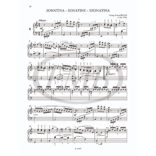 Zsiráfzongora - Válogatott szonatinák zeneiskolásoknak – kotta