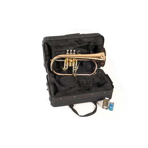 Bach FH-501 gold brass szárnykürt tokkal, olajjal, fúvókával