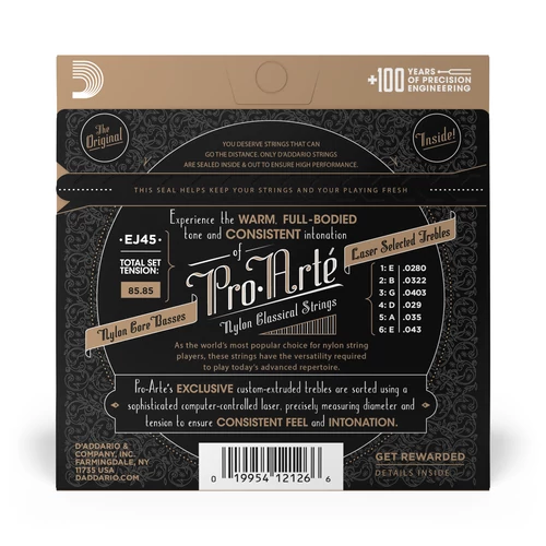 D’Addario Pro-Arté Nylon EJ45 klasszikus gitárhúr szett