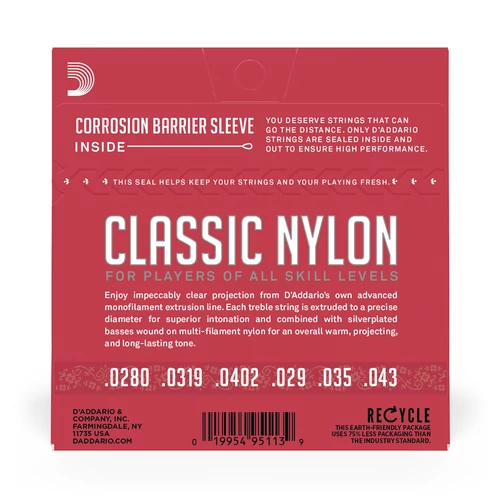 D’Addario Student Nylon EJ27N klasszikus gitárhúr szett
