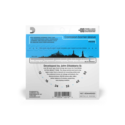 D'Addario EJ11 80/20 Bronze akusztikus gitárhúr szett