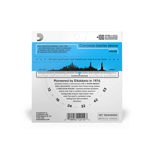 D'Addario EJ16 Phosphor Bronze akusztikus gitárhúr szett