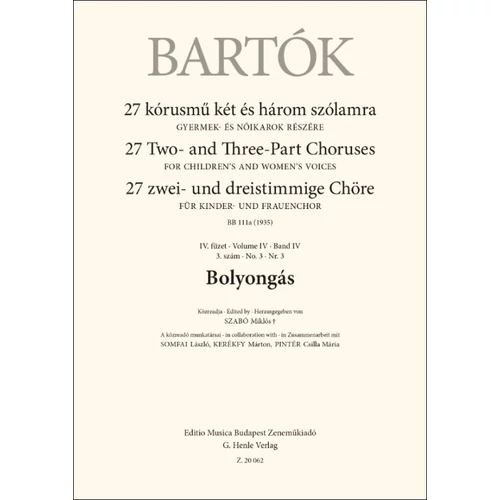 Bartók Béla: Bolyongás – kotta