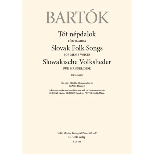 Bartók Béla: Tavasz – kórus lapkotta