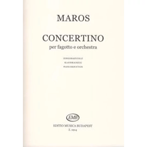 Maros Rudolf: Concertino fagottra és zongorára – kotta