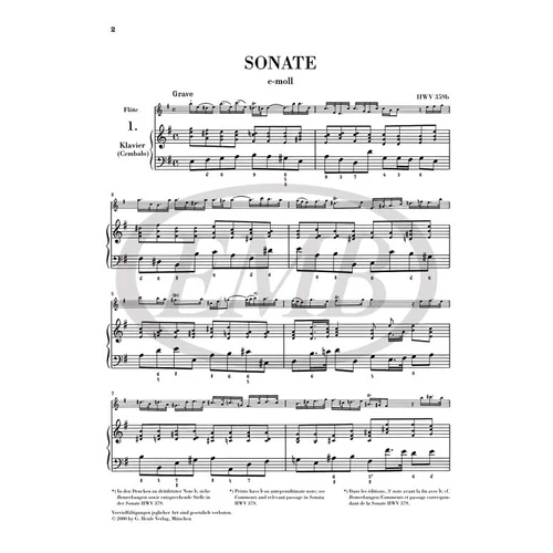 Händel: Flute Sonatas, Volume I 