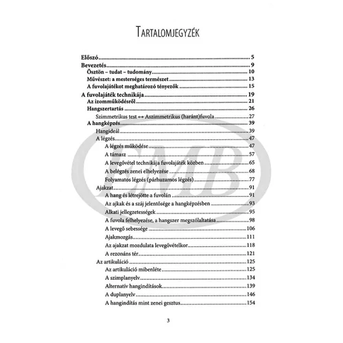 Ittzés: Flautológia - tartalomjegyzék