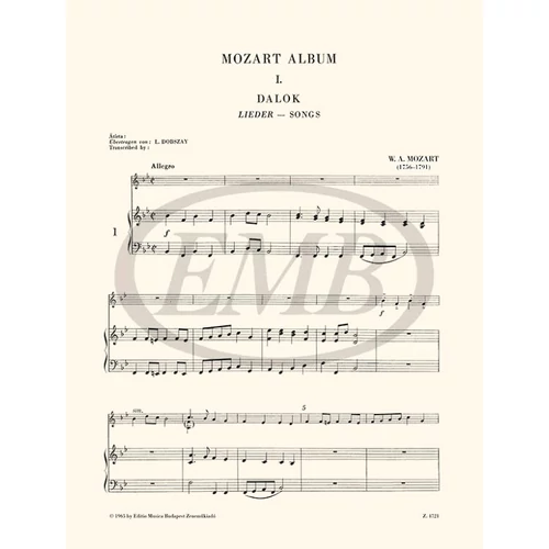 Mozart: Album hegedűsöknek 1 