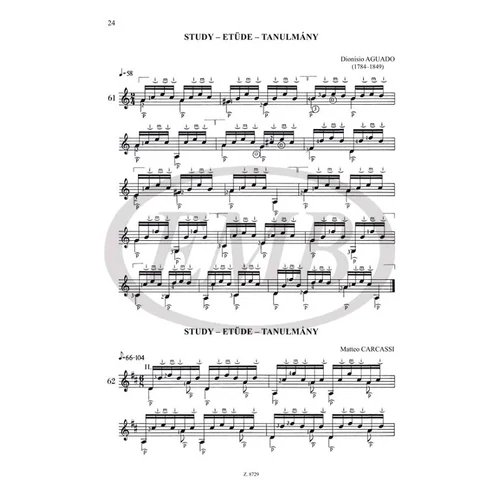 Szendrey-Karper: Gitárgyakorlatok és darabok 1