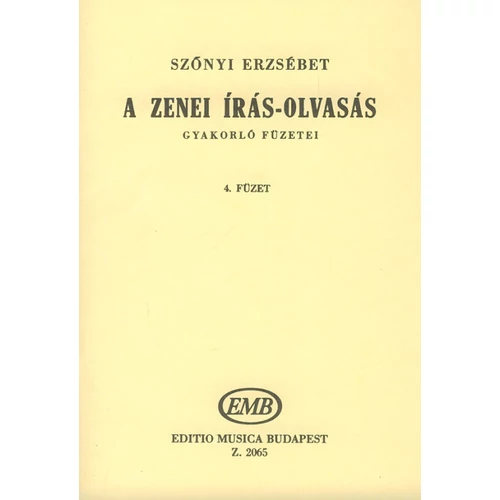 Szőnyi Erzsébet: A zenei írás-olvasás gyakorló füzetei 4.
