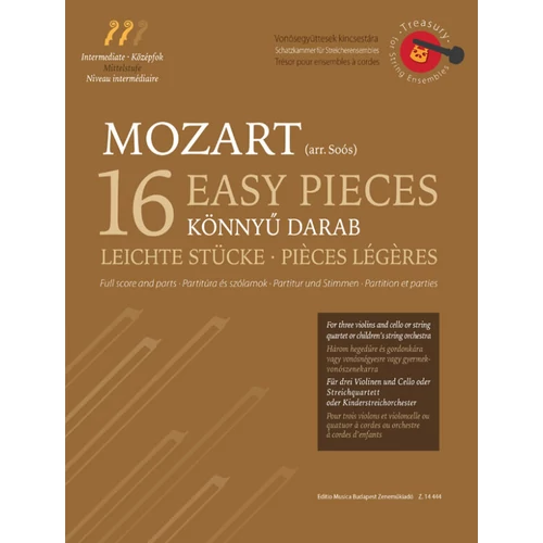 Mozart: 16 könnyű darab - vonószenekari kotta