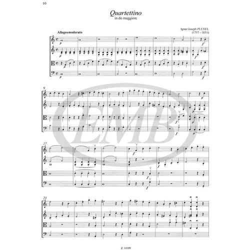Klasszikus vonósnégyesek – kotta