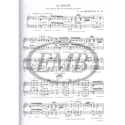 Beethoven, Ludwig van: Zongoraszonáták 2. – kotta
