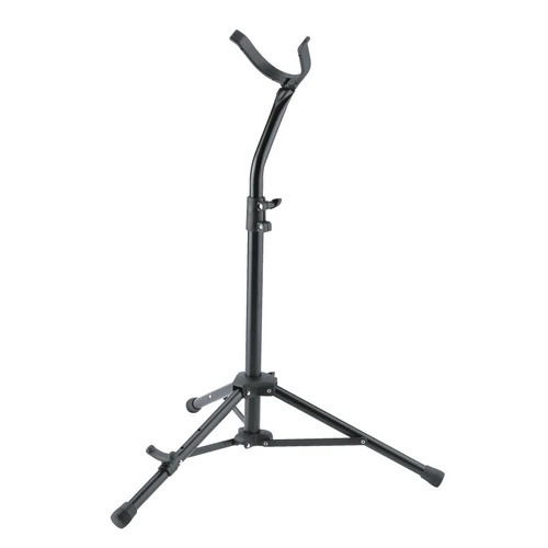 K&M 144/1 fekete, acél baritonszaxofon állvány