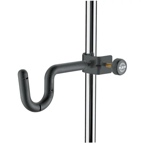 K&M fekete, gumírozott trombita-tartó adapter